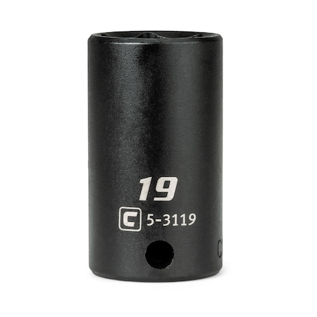Capri Tools 3/8 in. Drive 19 mm Semi-Deep Impact Socket CP53119